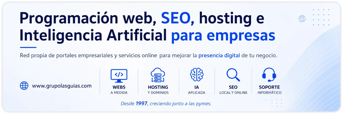 Este sitio web de temática industrial forma parte de los portales de Grupolasguias